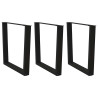 Patas para mesa de comedor en forma de V 3 uds acero negro 1