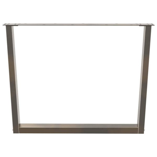 Patas para mesa de comedor en forma de V 3 uds acero natural M 5