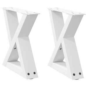 Pés para mesa de centro 2 peças. branco. 30x(30-31.3) cm. aço H
