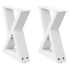 Patas para mesa de centro 2unidades acero blanco 30x(30-31.3)cm 2