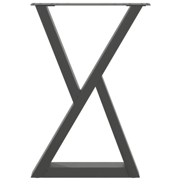 Patas de mesa de comedor 2 uds acero antracita 50x(72-73.3) cm M 5