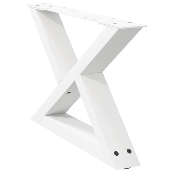 Pés para mesa de centro 2 peças. branco. 60x(30-31.3) cm. aço M 4