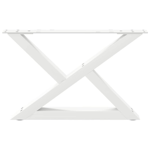 Pés para mesa de centro 2 peças. branco. 60x(30-31.3) cm. aço M 5