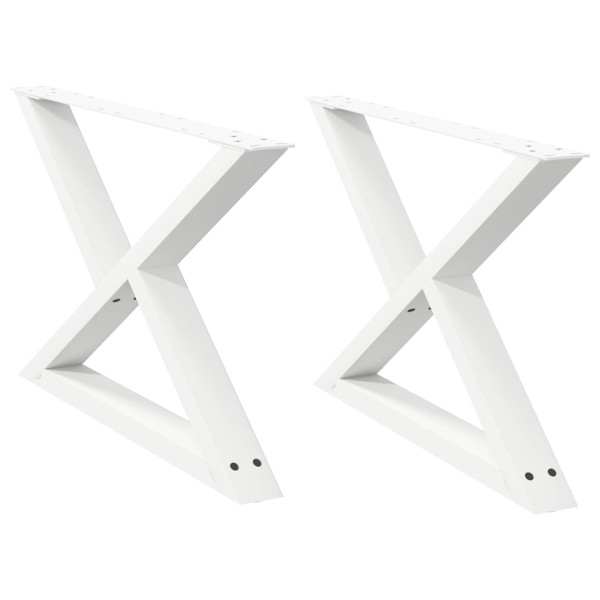 Pés para mesa de centro 2 peças. branco. 70x (42-43.3) cm. aço M 2
