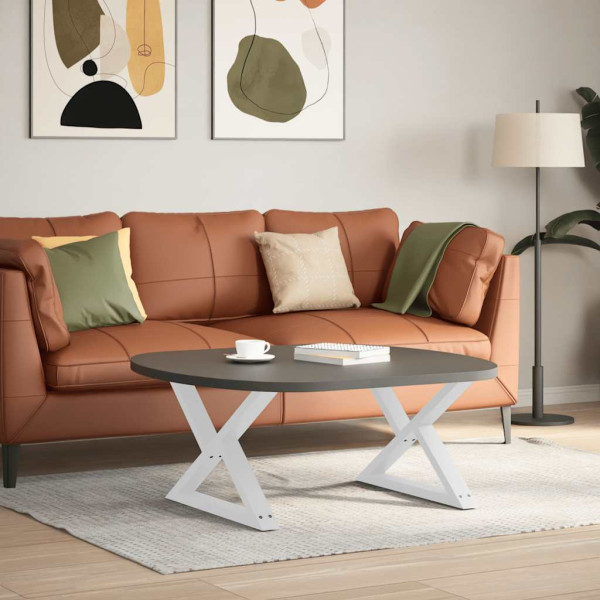 Pés para mesa de centro 2 peças. branco. 70x (42-43.3) cm. aço M 3