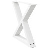 Patas para mesa de centro 2 uds acero blanco 50x(42-43.3) cm 4