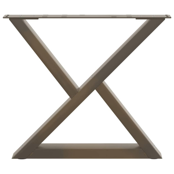 Pés para mesa de centro 2 peças aço natural 50x(42-43.3) cm aço M 5