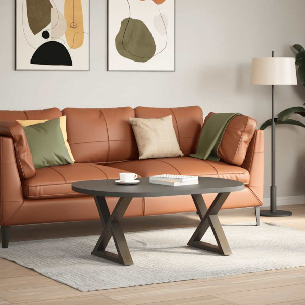 Pés para mesa de centro 2 peças aço natural 60x(42-43.3) cm aço M 3