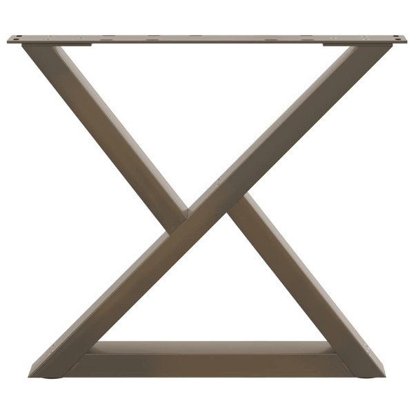 Pés para mesa de centro 2 peças aço natural 60x(42-43.3) cm aço M 5