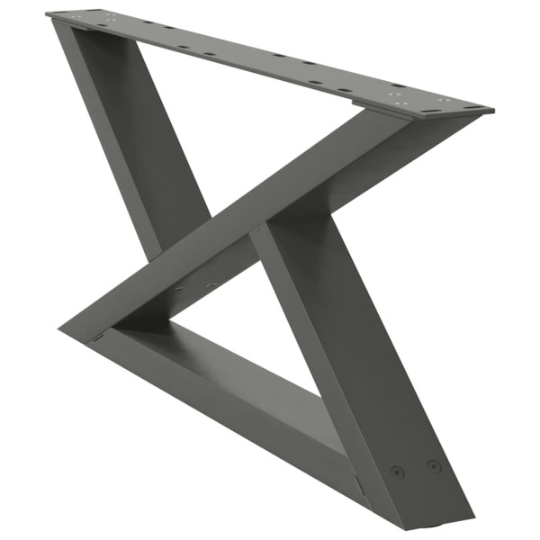 Pés para mesa de centro 2 peças antracite 70x(30-31.3) cm aço M 4