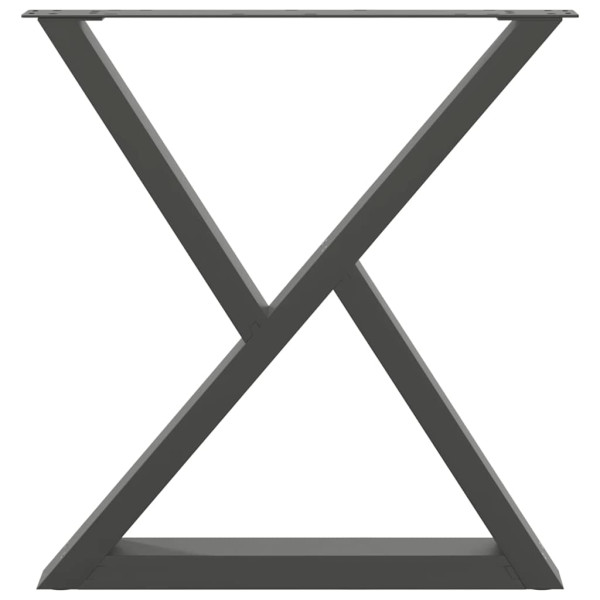 Patas para mesa de comedor 2uds antracita acero 70x(72-73.3) cm M 5