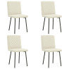 Cadeiras de jantar 4 pcs veludo cor creme 1