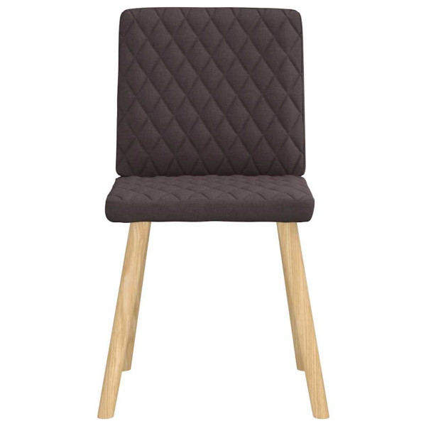 Sillas de comedor 4 unidades tela marrón oscuro M 4