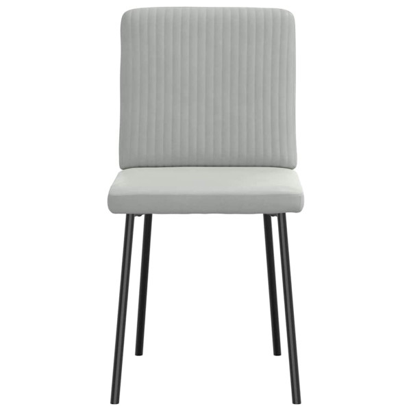 Cadeiras de jantar 6 pcs veludo cinzento-claro M 4
