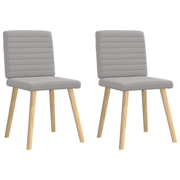 Sillas de comedor 2 uds tela gris nube M 2