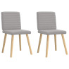 Sillas de comedor 2 uds tela gris nube 2