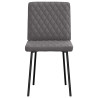 Sillas de comedor 2 unidades cuero sintético gris 4