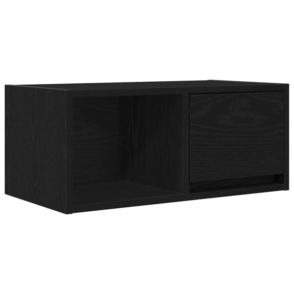 Mueble de TV madera de ingeniería roble negro 60x31x25.5 cm M 2