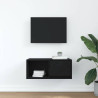 Mueble de TV madera de ingeniería roble negro 60x31x25.5 cm 3