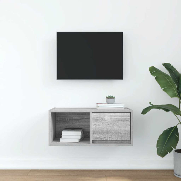 Mueble de TV madera contrachapada gris Sonoma 60x31x25.5 cm M 3