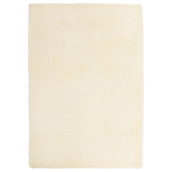Alfombra peluda de pelo largo NAVARRA crema 160x230cm poliéster M 2