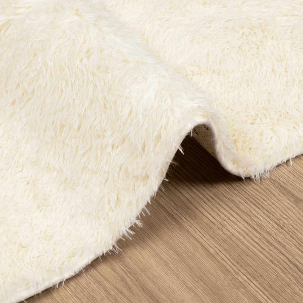 Tapete shaggy de pelo alto NAVARRA 160x230 cm poliéster creme M 5