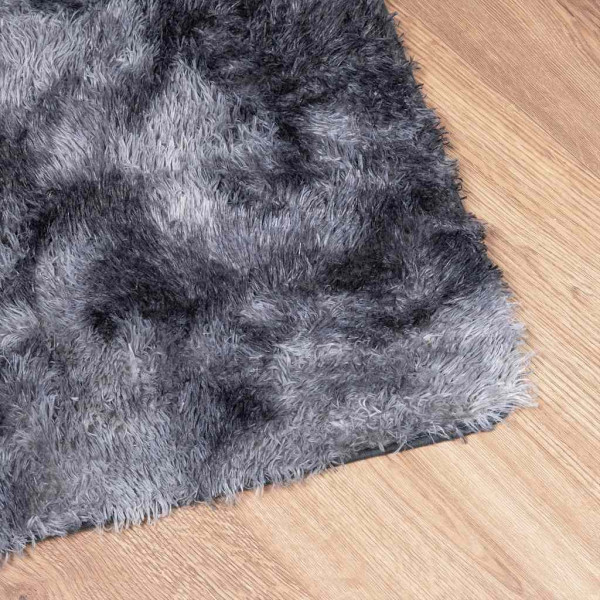 Alfombra de pelo largo NAVARRA gris oscuro 120x120 cm poliéster M 4