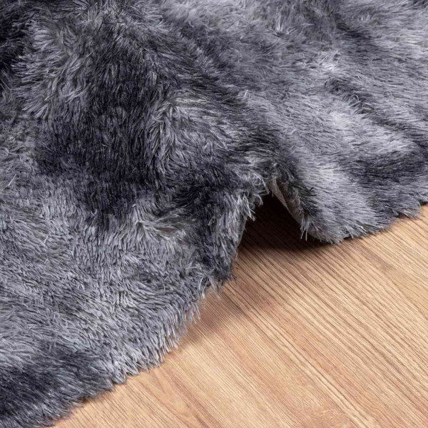 Tapete shaggy de pelo alto NAVARRA 120x120 cm cinzento-escuro M 5