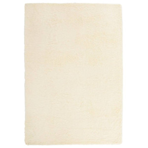 Tapete shaggy de pelo alto NAVARRA 200x290 cm poliéster creme H