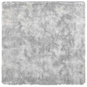 Tapete shaggy de pelo alto NAVARRA 120x120 cm cinzento-claro H