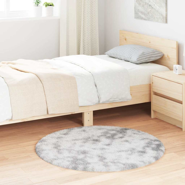 Alfombra de pelo largo NAVARRA gris claro 100x100 cm poliéster D