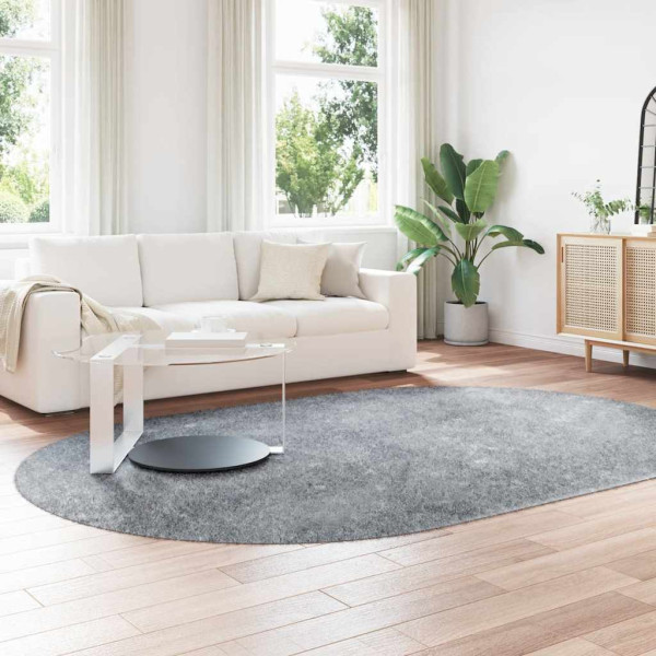 Tapete shaggy de pelo alto NAVARRA 300x200 cm cinzento prateado M 3