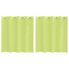 Cortinas de voile com ilhós 2 pcs verde-maçã 140x140 cm 2