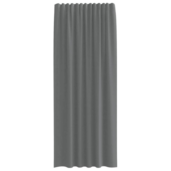 Cortinas de voile com laços 2 pcs cinzento-escuro 140x225 cm M 4