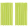 Cortinas de gasa con trabillas 2 uds. verde manzana 2
