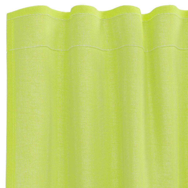 Cortinas de voile com aba 2 pcs verde-maçã M 5