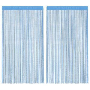 Cortinas de tiras 2 peças azul claro 100x250 cm H