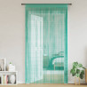 Cortinas de tiras 2 peças turquesa 100x250 cm 1