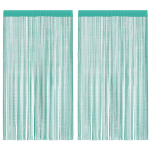Cortinas de tiras 2 peças turquesa 100x250 cm H