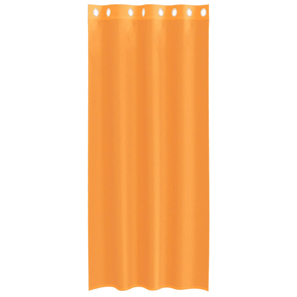 Cortinas de voile com ilhós 2 pcs laranja 140x225 cm M 4