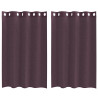Cortinas de gasa con ojales 2 uds morado 140x175 cm 2