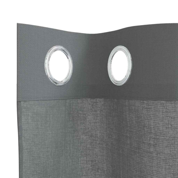 Cortinas de voile com ilhós 2 pcs cinzento-escuro 140x225 cm M 5