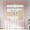 Cortinas de gasa con ojales 2 uds rosa 140x245 cm 1