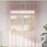 Cortinas de voile com ilhós 2 pcs rosa 140x300 cm 1