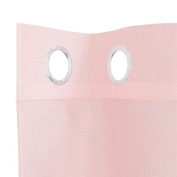 Cortinas de voile com ilhós 2 pcs rosa-claro 140x260 cm M 5