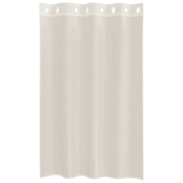 Cortinas de voile com ilhós 2 pcs creme 140x175 cm M 4