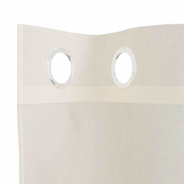Cortinas de gasa con ojales 2 uds crema 140x175 cm M 5