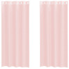 Cortinas de gasa con ojales 2 uds rosa claro 140x225 cm 2