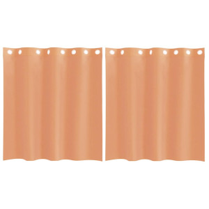 Cortinas de voile com ilhós 2 pcs terracota H
