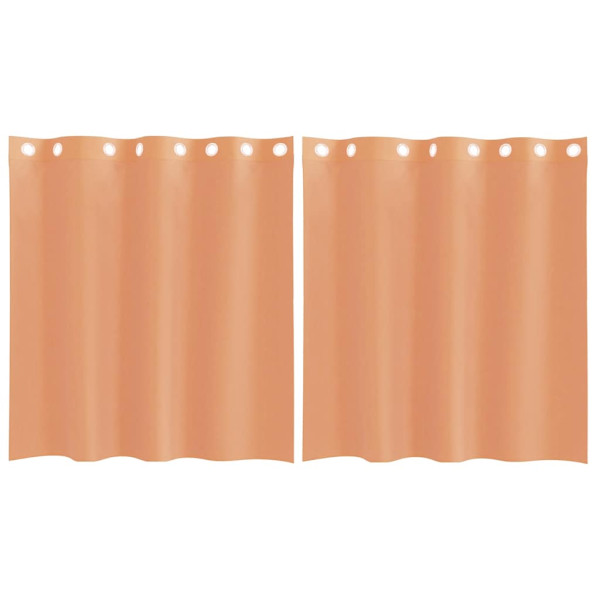 Cortinas de gasa con ojales 2 uds terracota M 2